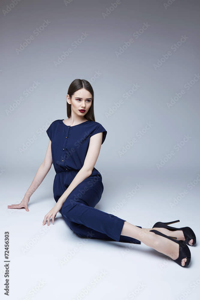 high fashion portrait of young elegant woman. Studio shot . high fashion portrait of young elegant woman. Studio shot .