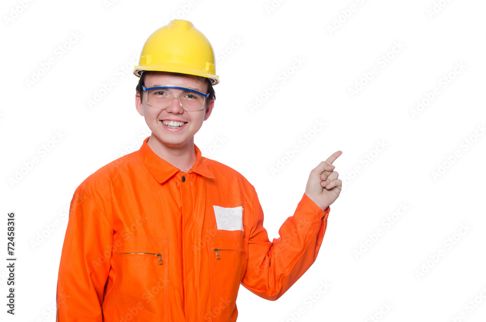Industrial worker isolated on the white background Industrial worker isolated on the white background