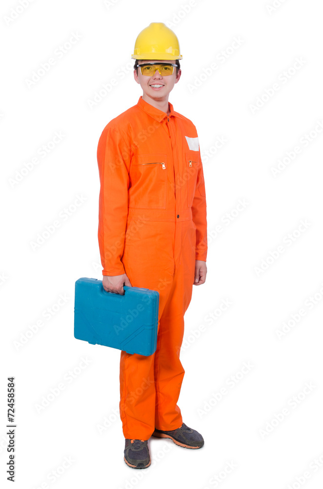 Industrial worker isolated on the white background Industrial worker isolated on the white background
