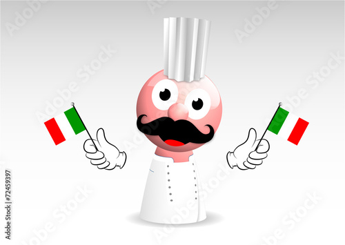 cucina italiana, mascotte, cuoco, pupazzo