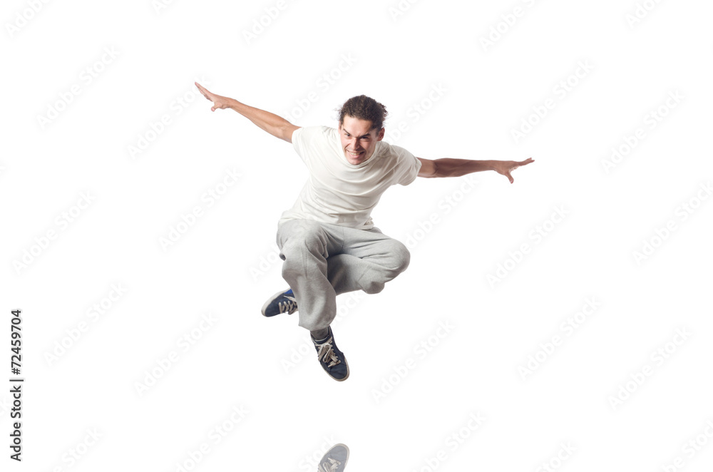 Man dancing isolated on the white Man dancing isolated on the white