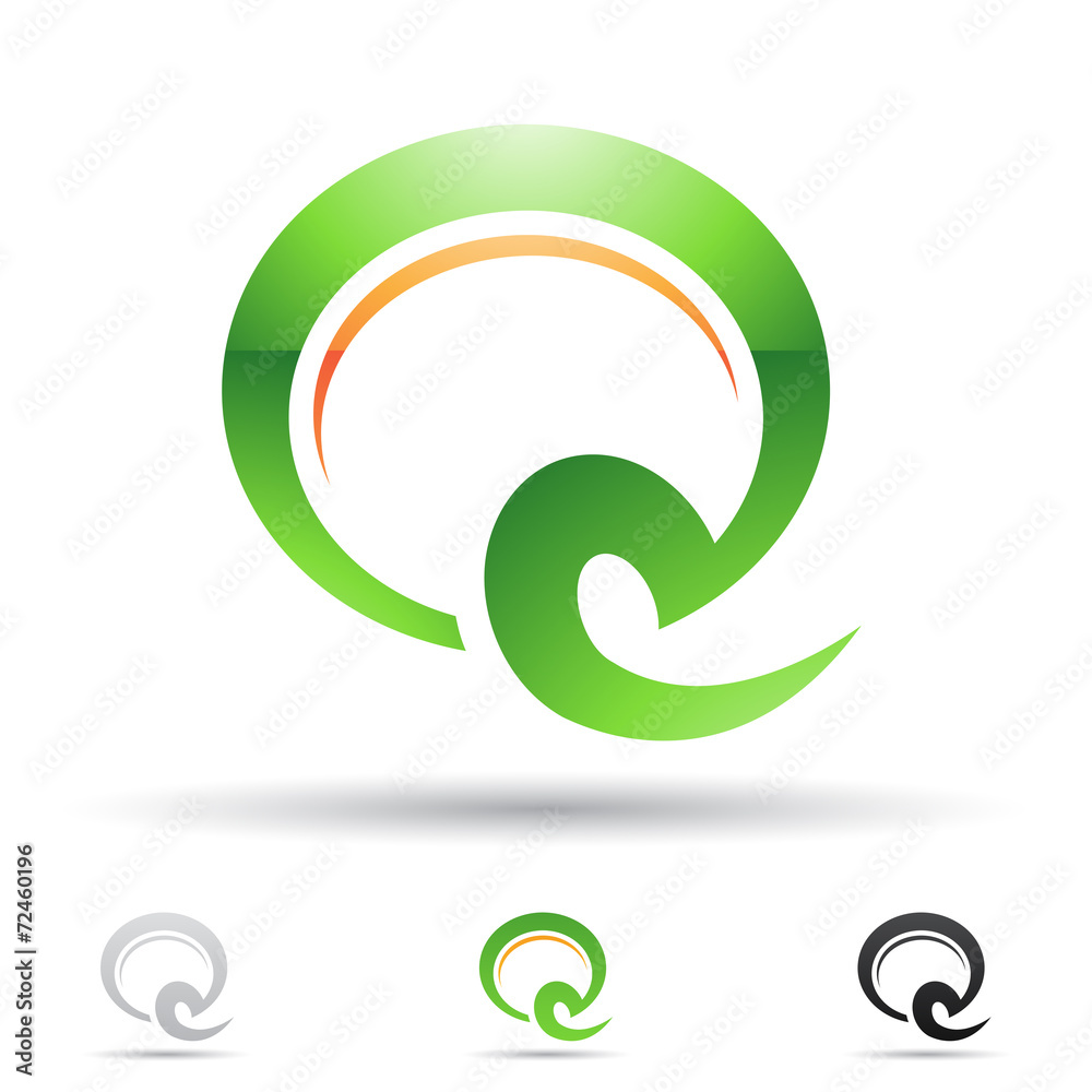 Abstract icon for letter Q Abstract icon for letter Q