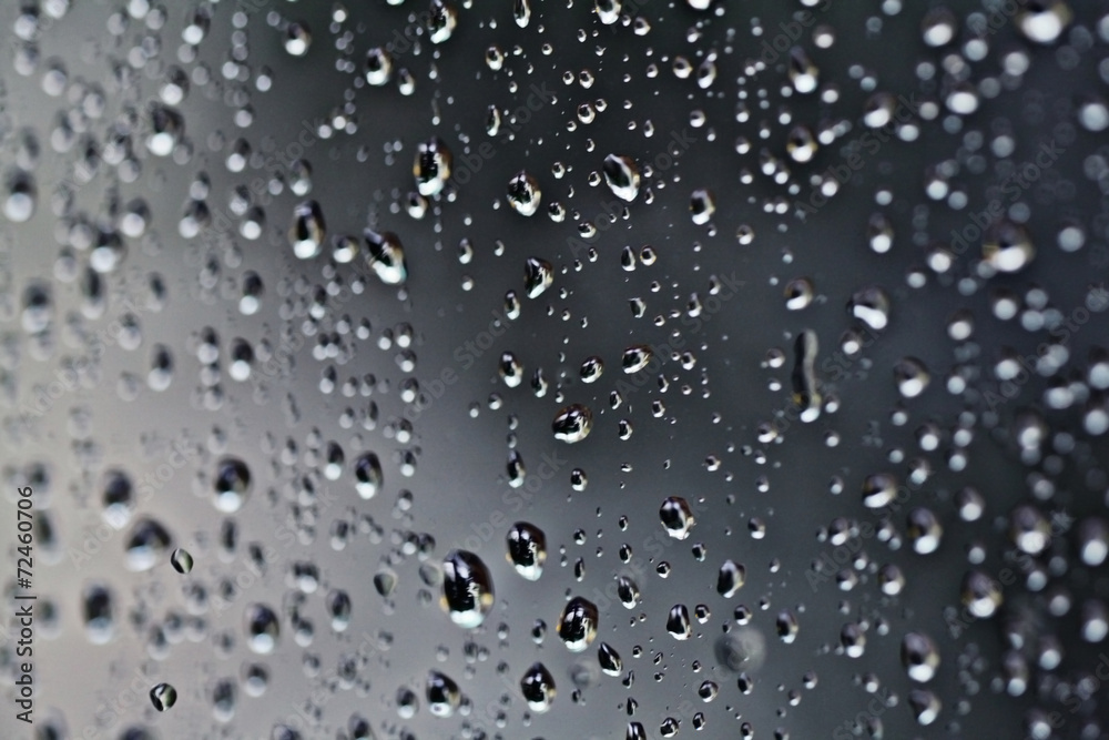 rain drops on glass texture gray