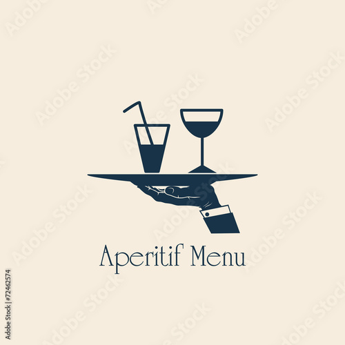 Serving drink,aperitif illustration vector