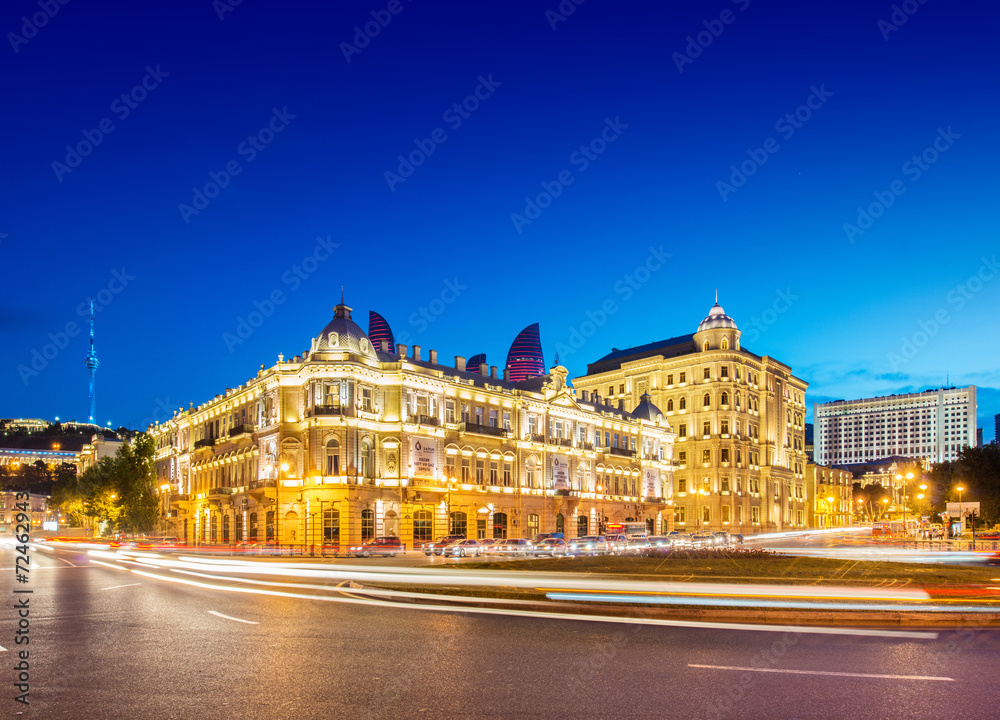 Fototapeta premium Baku - MAY 30, 2014: Azneft Square on May 30 in Baku, Azerbaijan