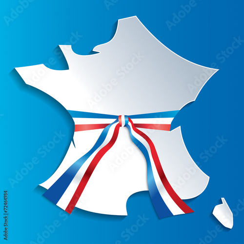 Carte France et écharpe tricolore-1