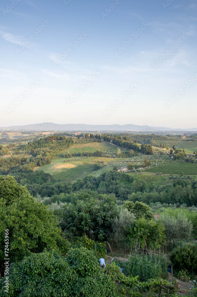 paysage toscane san gimignano