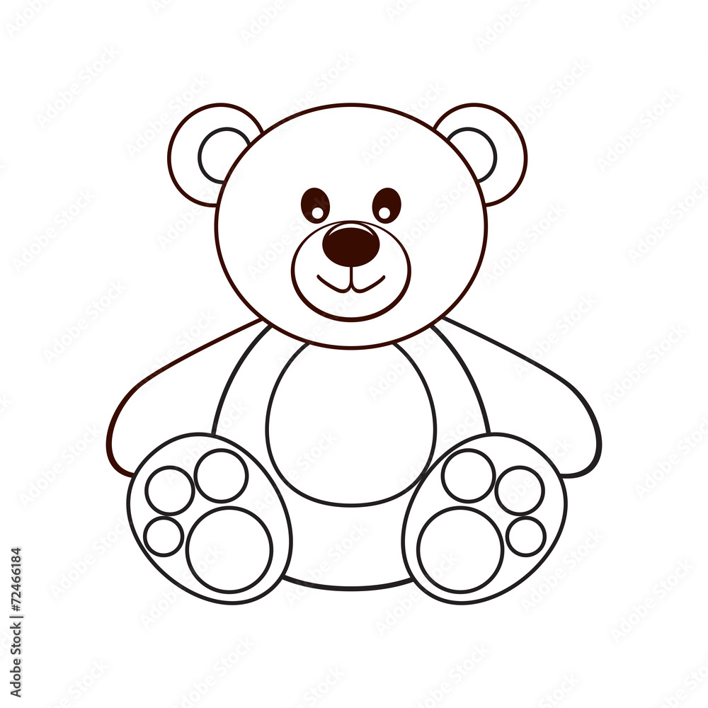 Fototapeta premium Bear. Vector illustration.