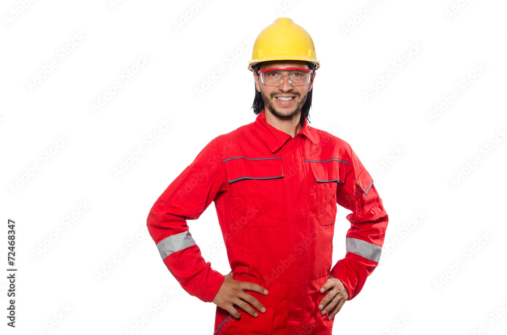 Industrial worker isolated on the white background Industrial worker isolated on the white background