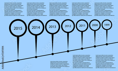 vector simple graphic timeline