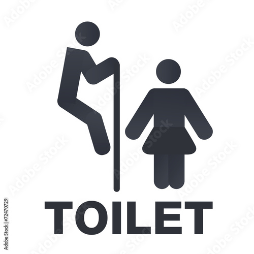 WC sign, toilet signboard, joke vector
