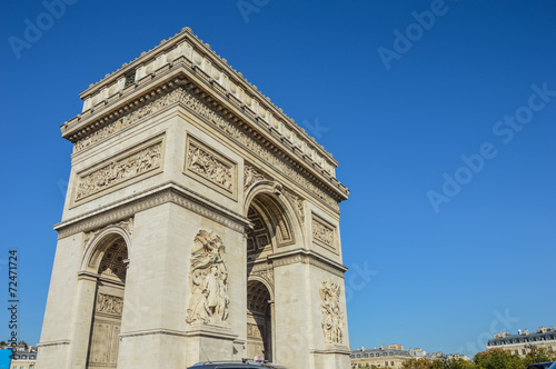 view of the Arc de Triomphe in morning light © ofirperetz