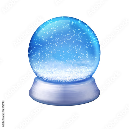 blue snow globe
