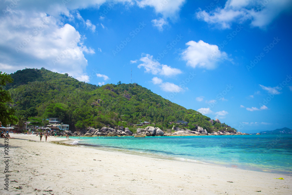 Tropical beach in Thailand on Koh Samui