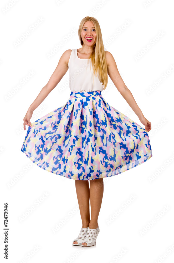 Naklejka premium Young woman in fashion concept