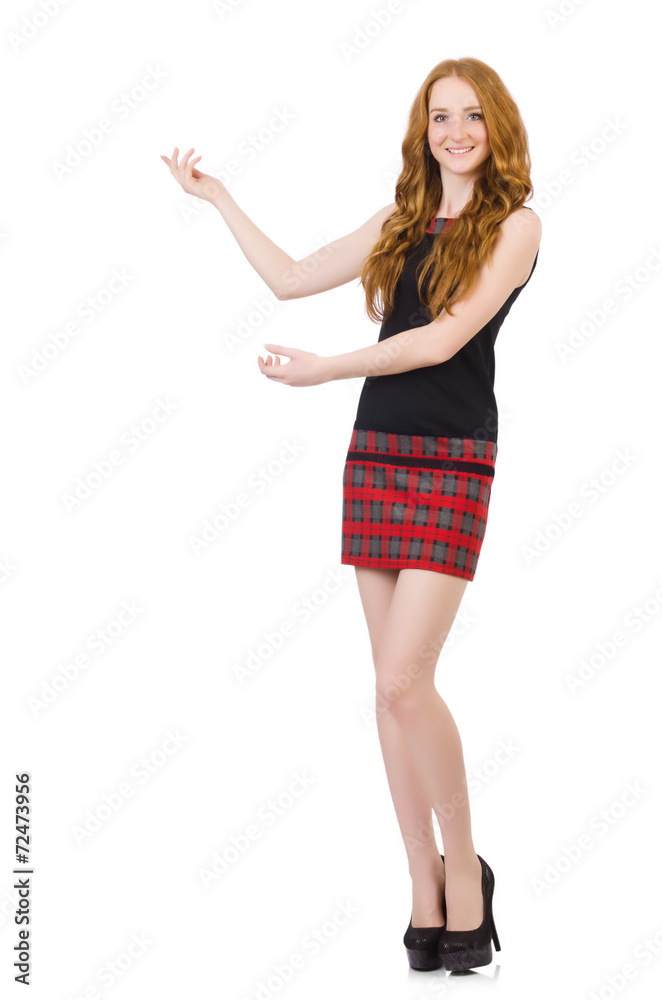Woman isolated on the white background