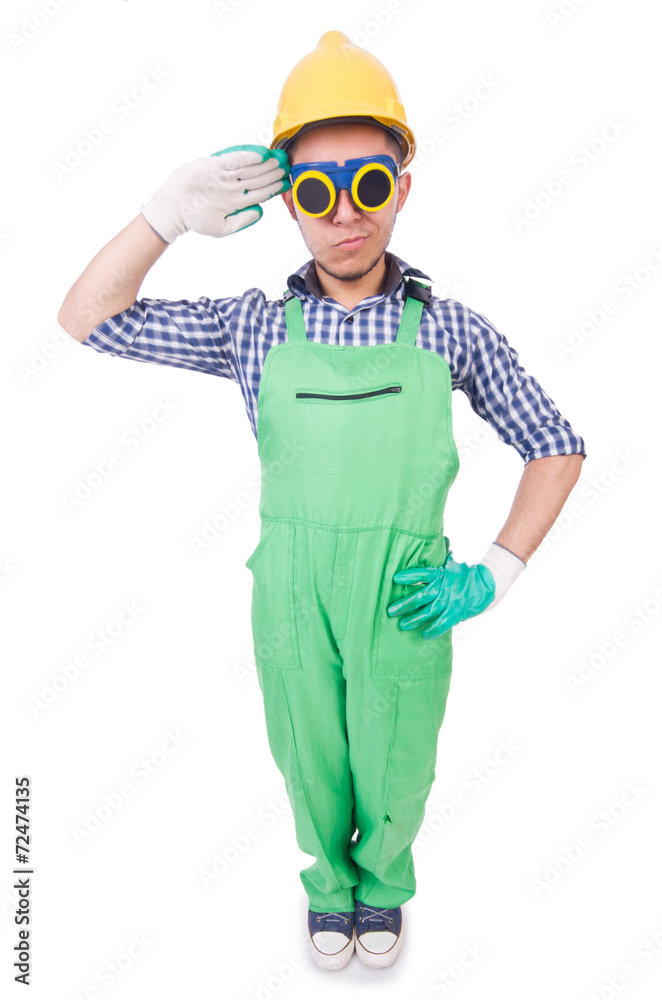 Industrial worker isolated on the white background Industrial worker isolated on the white background