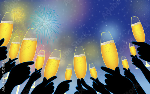 New Year's champagne