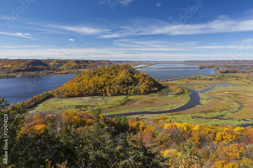 Фотография Mississippi River In Autumn
