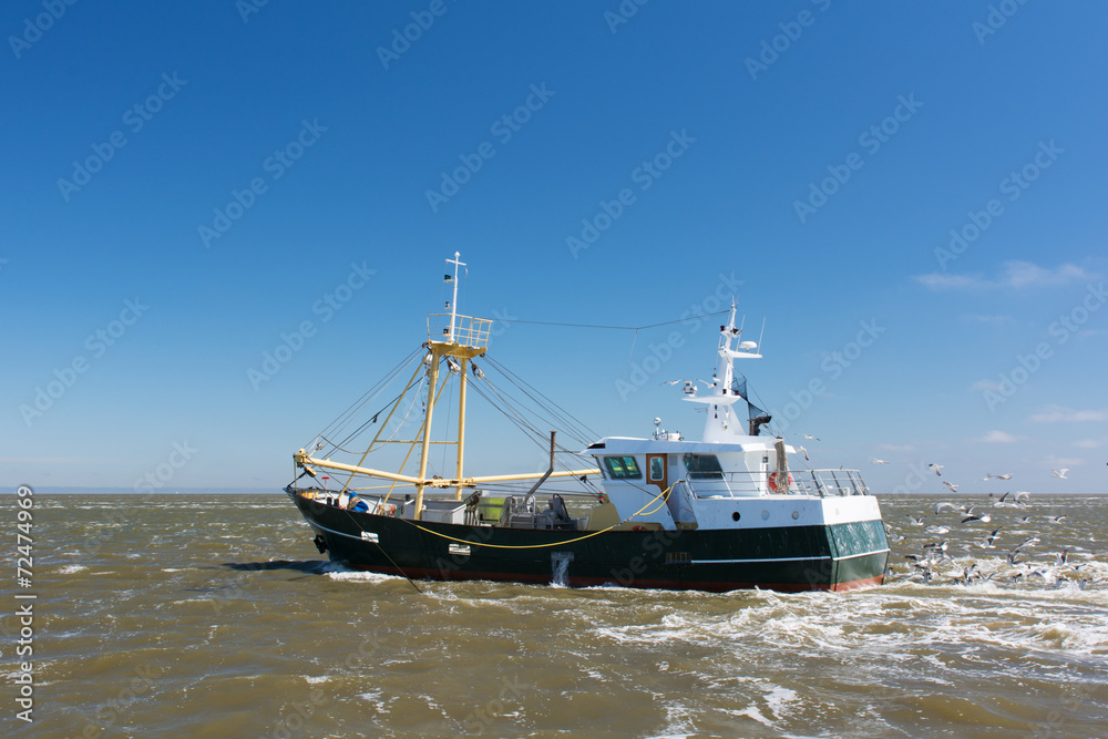 Fishing boat at sea