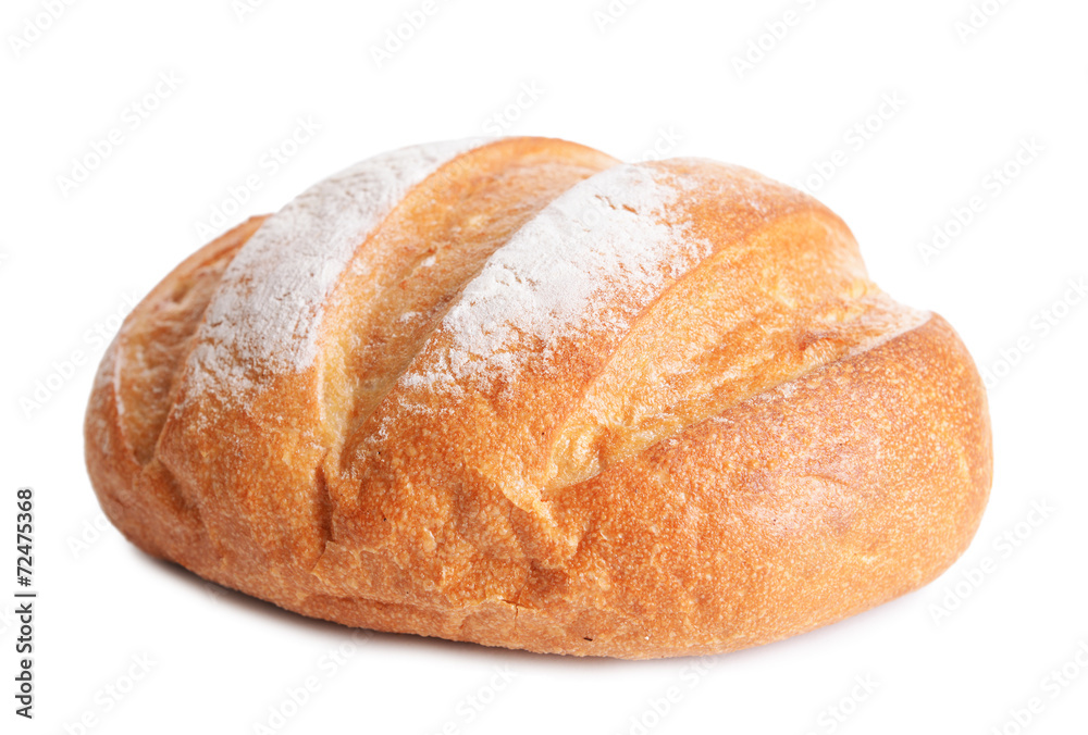 Fresh bread isolated on white