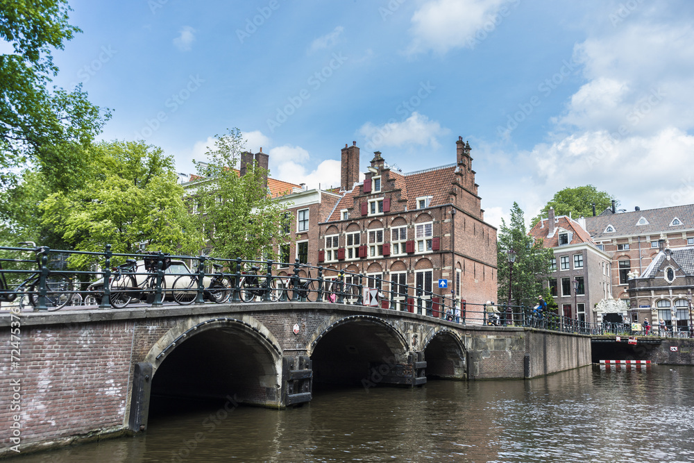 Naklejka premium Keizersgracht canal in Amsterdam, Netherlands.