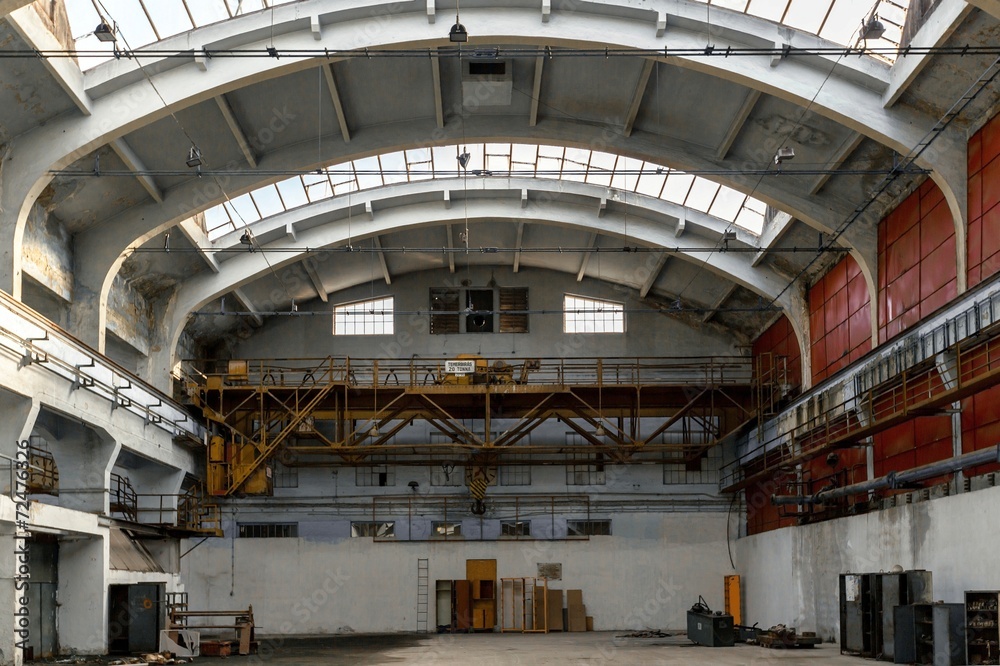 Abandoned industrial interior