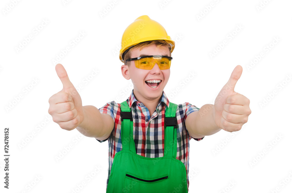 Industrial worker isolated on the white background Industrial worker isolated on the white background