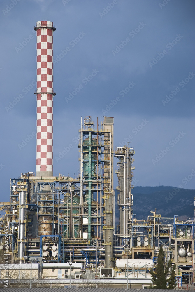 Fototapeta premium Refinery outside a big city