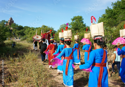 Amazing panoramic,Kate festival, Cham traditional culture photo