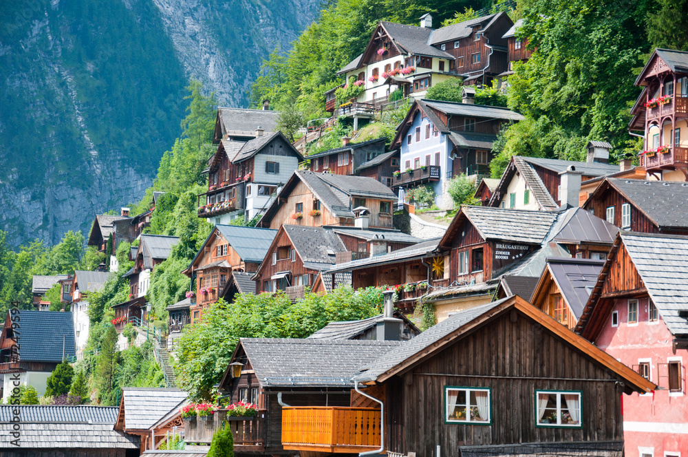houses in Hallstatt in Austria
