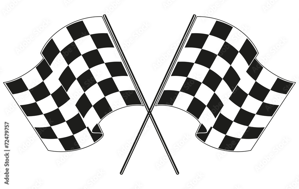 Fototapeta premium checkered flag racing