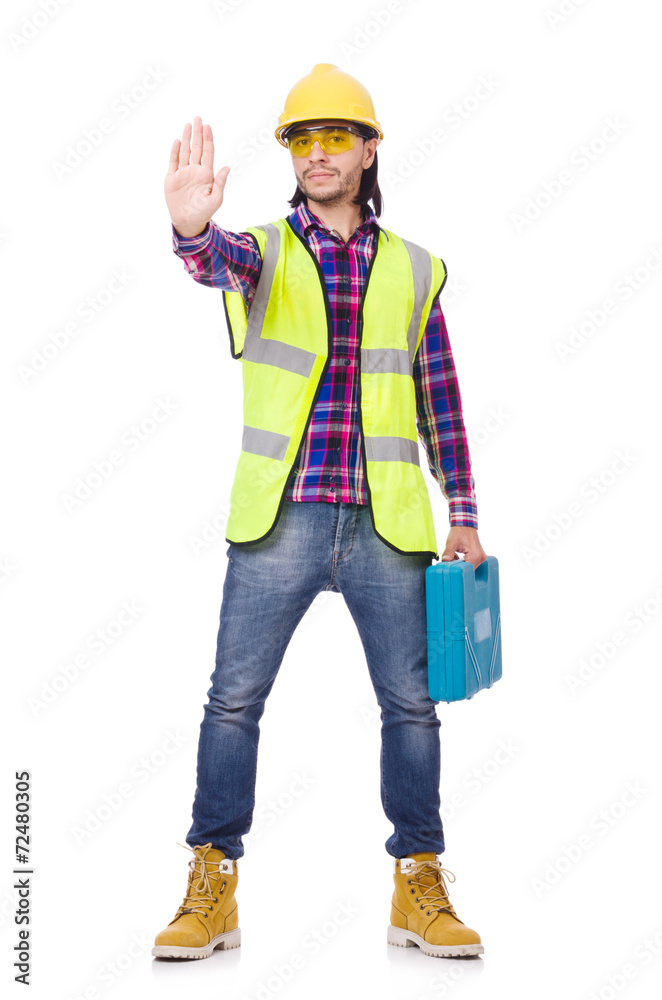 Industrial worker isolated on the white background Industrial worker isolated on the white background