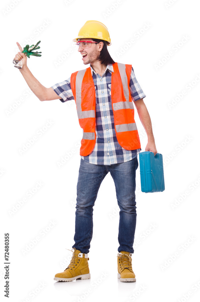 Industrial worker isolated on the white background Industrial worker isolated on the white background