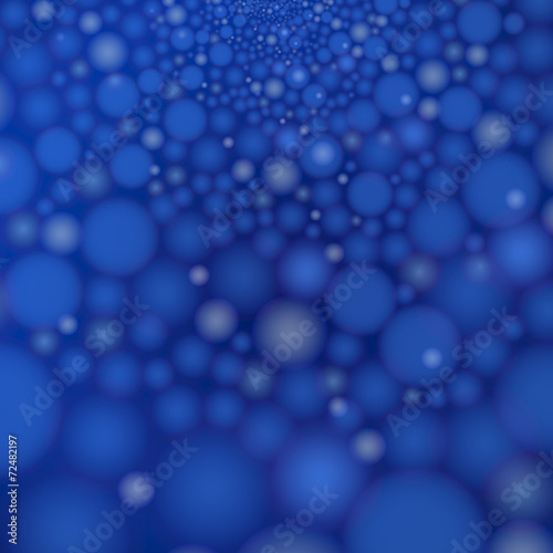 The bright transparent bubbles on a blue background.