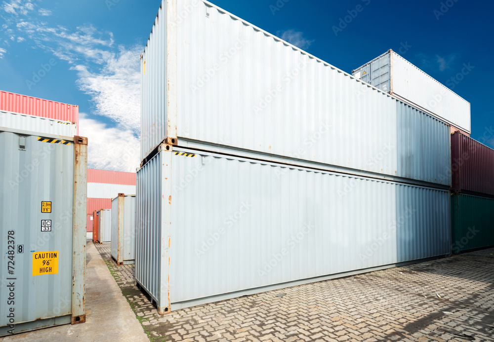 Fototapeta premium Stack of Cargo Containers at the docks