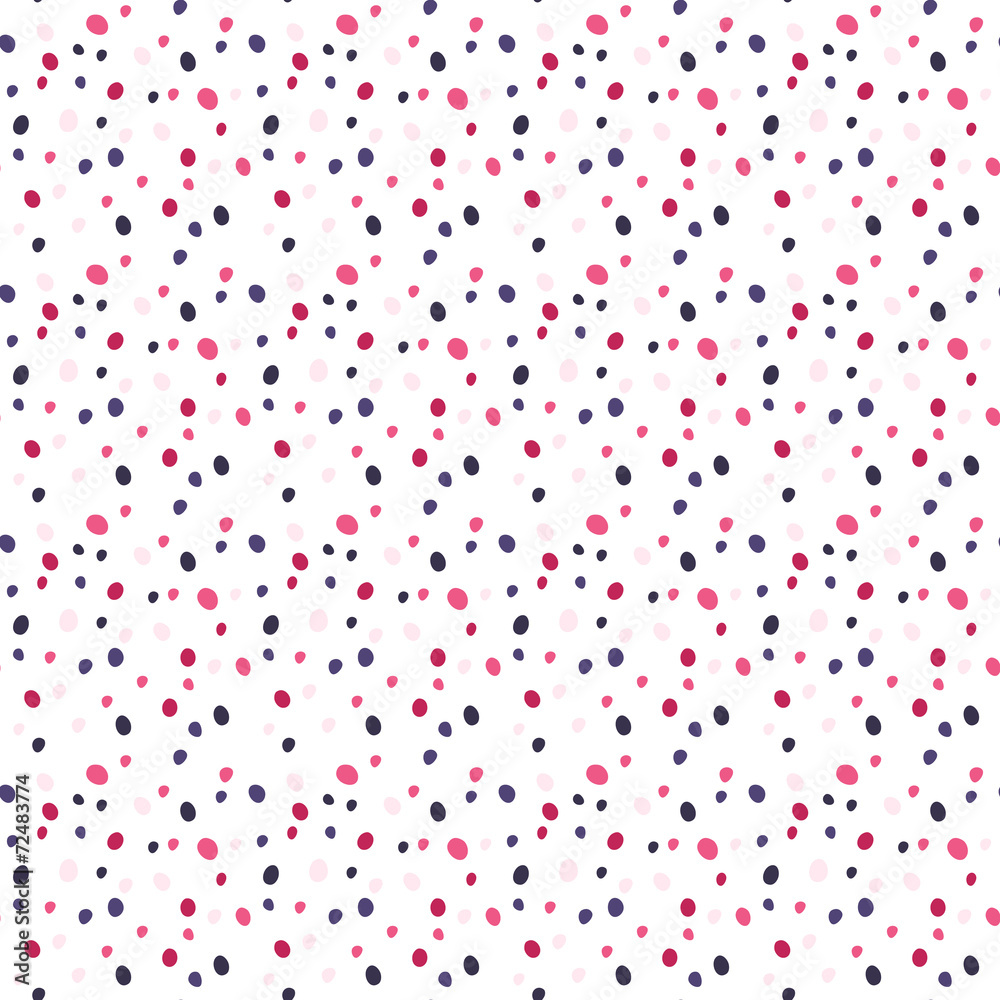 Cute purple dots seamless pattern