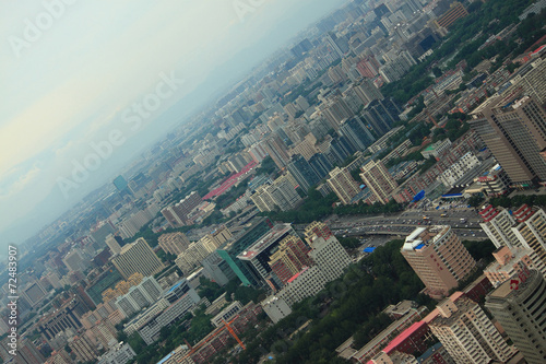 view of Beijing from city TV tower