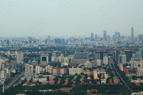 view of Beijing from city TV tower