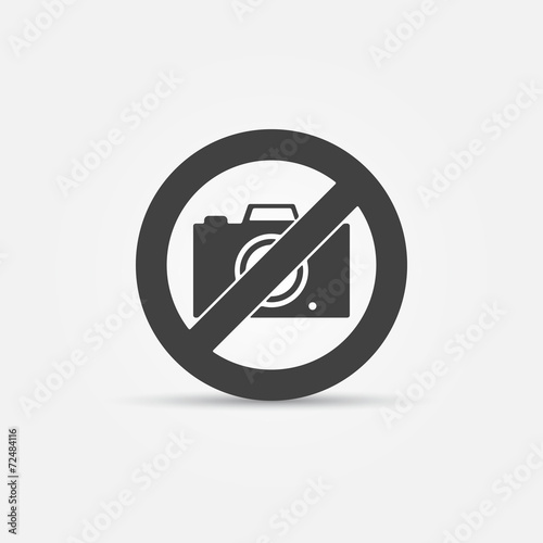 No photo camera vector sign