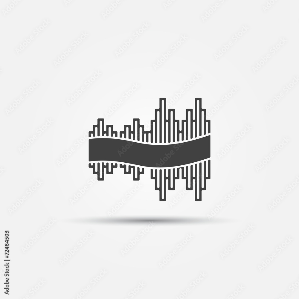 Sound wave music icon