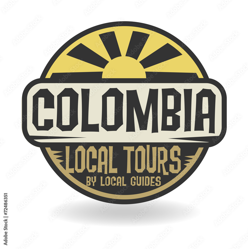Abstract stamp with text Colombia, Local Tours Abstract stamp with text Colombia, Local Tours