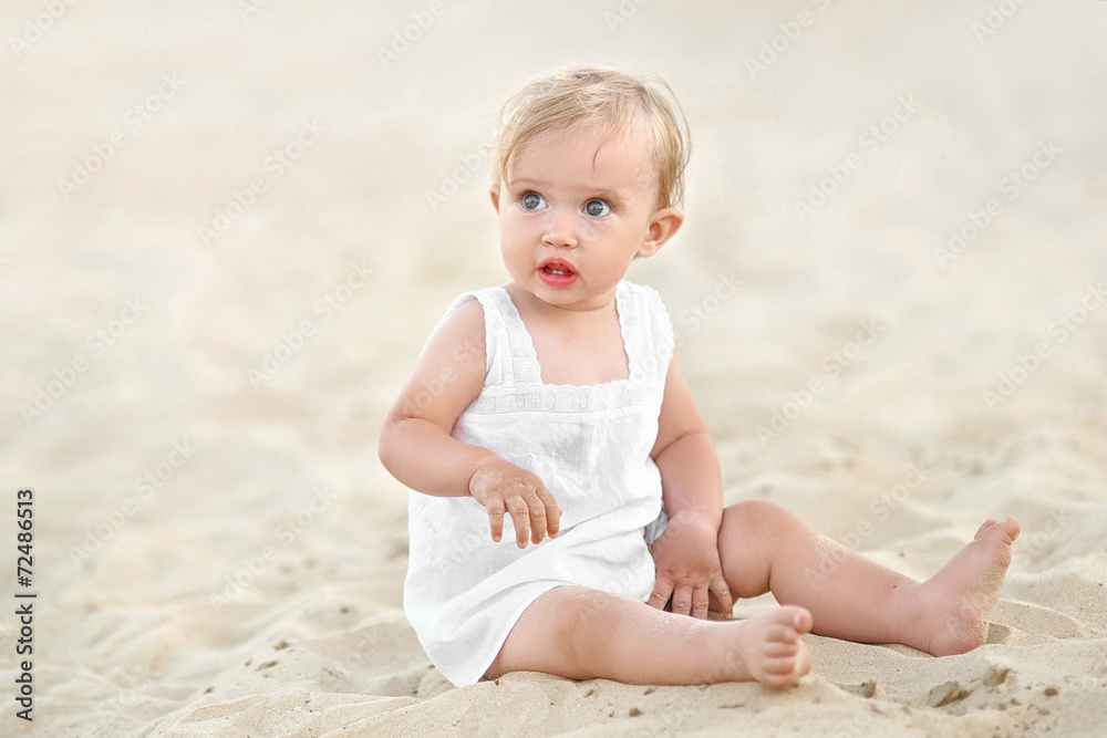 portrait of little girl outdoors in summer portrait of little girl outdoors in summer