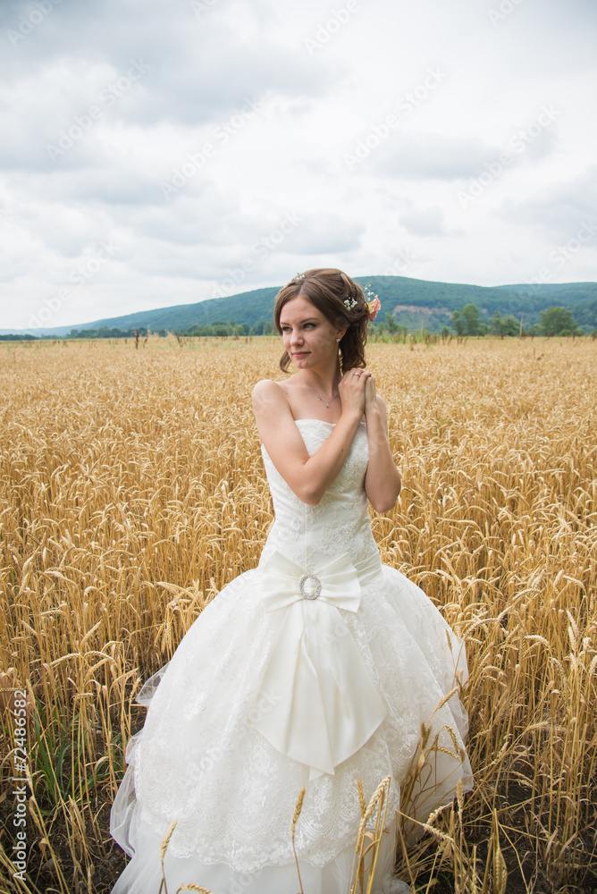 Beautiful bride on wedding day