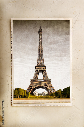 Fototapeta cartolina vintage della Tour Eiffel