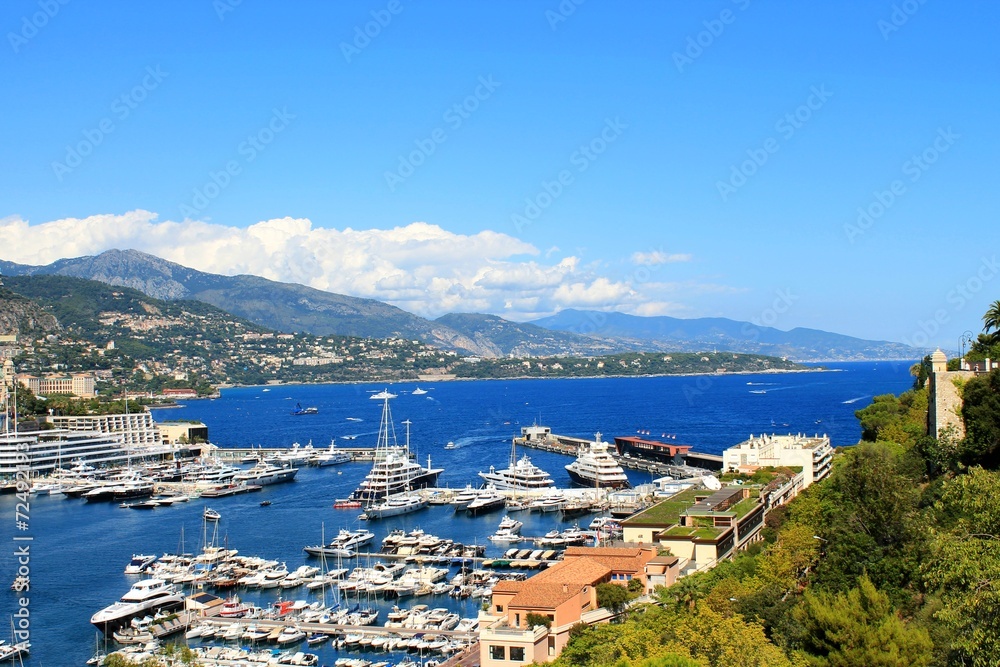 Mediterranean sea, azure coast, Monaco.