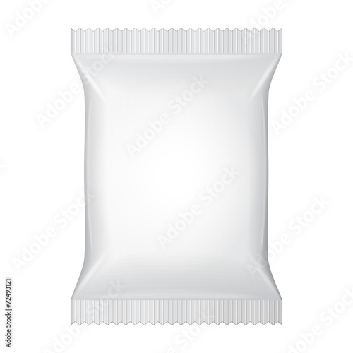 White Blank Foil Food Snack Sachet Bag Packaging