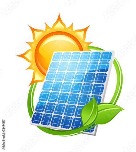 Solar energy and power concept