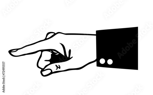 Pointing finger hand