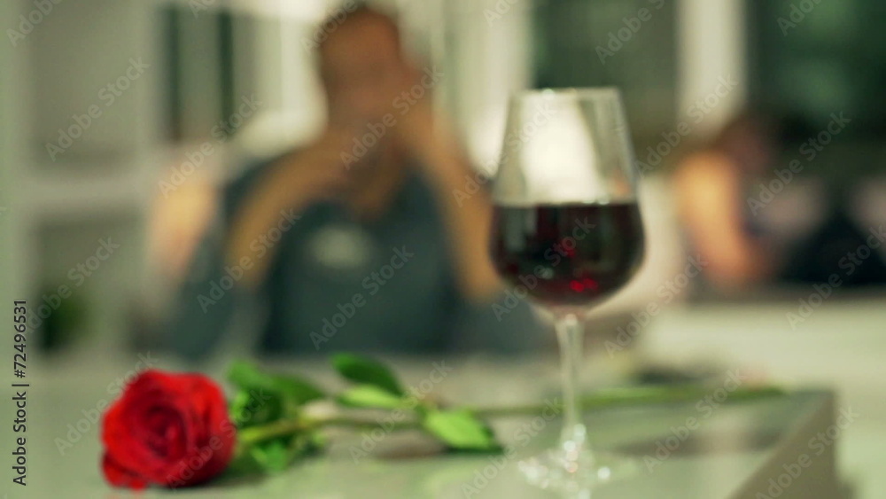 Couple after quarrel sitting at home at night Couple after quarrel sitting at home at night
